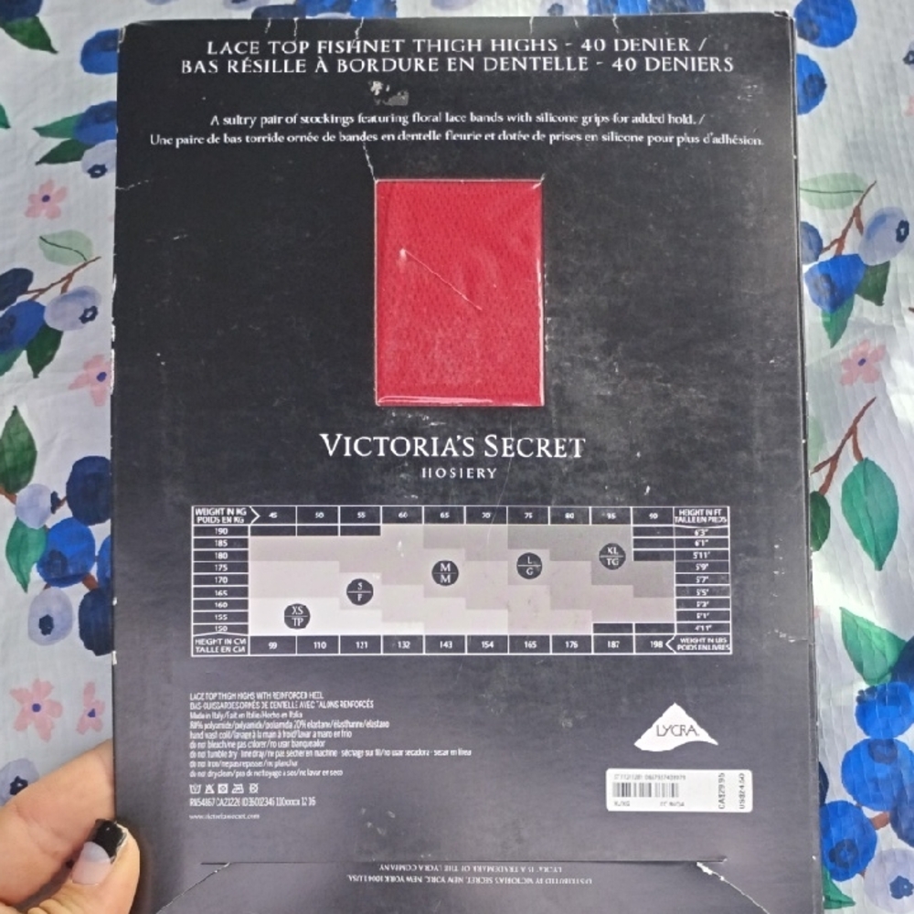 Victoria's Secret Red Lace Fishnet Hosiery